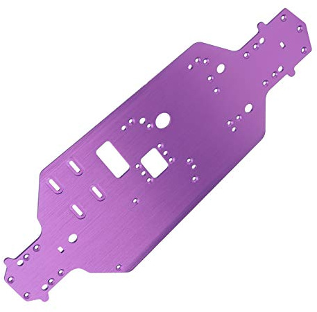 RASTKY Reemplazo de Placa Inferior de Chasis de Aleación de Aluminio de para Automóvil RC HSP 94122 1/10, Fácil de Instalar y Rendimiento Estable para Entusiastas de los Automóviles con (Purple)