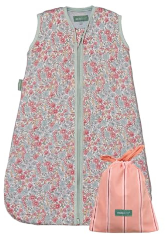 molis&co - Baby Schlafsack 0.5 TOG - Ideal für den Sommer - 100% Baumwolle (Oeko-TEX 100) - 6-18 Monat (85 cm) - Summer Bloom