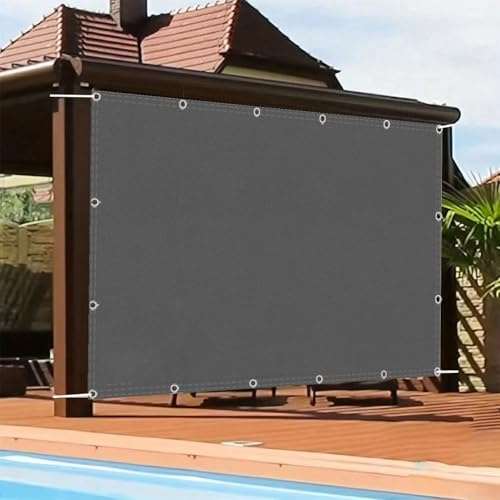 AJALGZ Ombreggiante a Vela Da Sole per Esterno 3x5m Impermeabile Protezione Raggi UV 95% Tenda Ombreggiante Esterno Adatta per Giardini, Piscine, Esterno, Terrazzo- Grigio scuro