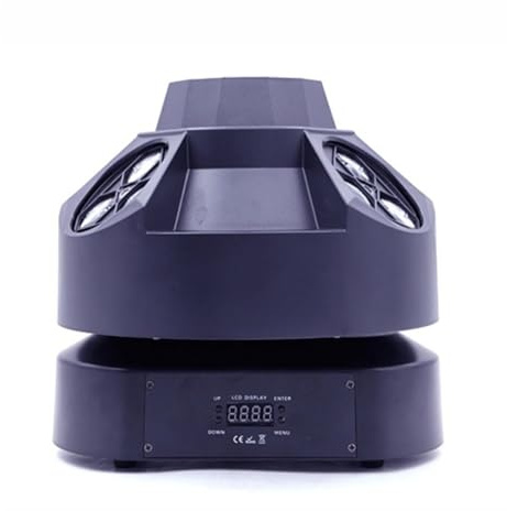 TRPLFGHZ Luci da palco a LED, 12X15W LED Beam Moving Head Light RGBW 4IN1 Super Bee Eye Strobe RGB DMX512 DJ Disco Stage Party Prom Bar Club per la festa di matrimonio(No Remote)