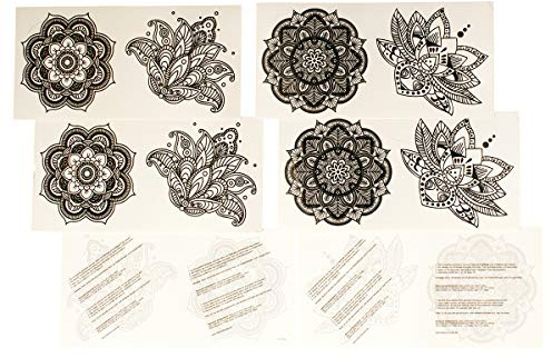 5 x 4teiliges Mandala Tattoo Set - 4 verschiedene Mandala Tattoos (5)