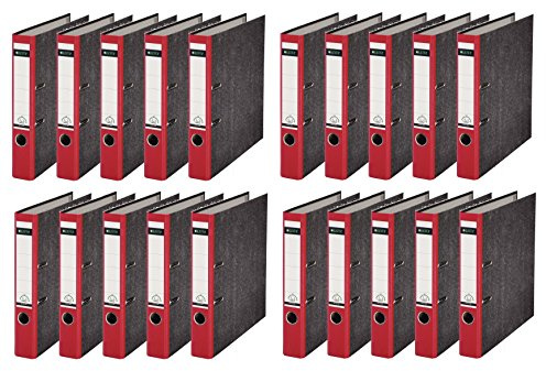 Leitz 1080/1050 Standard Ordner A4 (schmal | 20er Pack, rot)