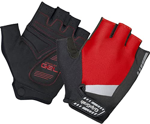 GripGrab SuperGel Fahrradhandschuhe Sommer - 6mm DoctorGel Polster | Kurzfinger Radhandschuhe Herren für Rennrad und Gravel Bike, Stoßdämpfende Gel-Polsterung, Ausziehhilfen, Klettverschluss