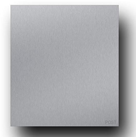 Briefkasten Edelstahl B1 Steel, moderner Premium Design Wandbriefkasten ohne Zeitungsfach