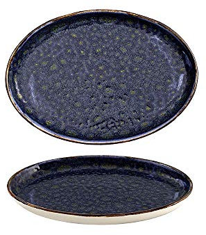 summa - Plano llano diámetro 23cm Azul (Mediano). Set 6 unidades. Vajilla moderna de color | Colección Moon. Uso en casa, restaurante y fiestas