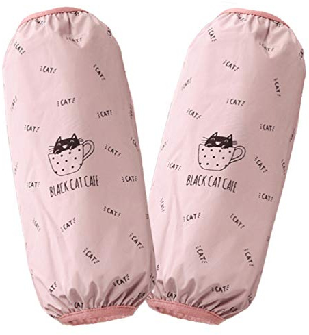PRETYZOOM Waterproof Oilproof Work Oversleeves for Women Elastic Cuff Arm Sleeve Protectors 2 Pairs Practical Kitchen and Industrial Use Sleeves