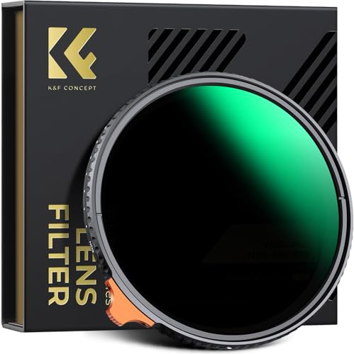 K&F CONCEPT Nano-X 95mm ND Filter Variabler Graufilter ND2-400 (1-9 Stop) Vario ND Filter mit Filtertasche