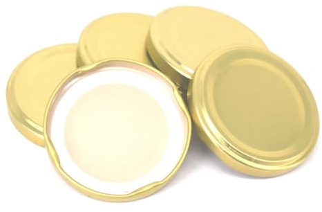 Nutley's 63mm Jam Jar Lids (Gold, 50)