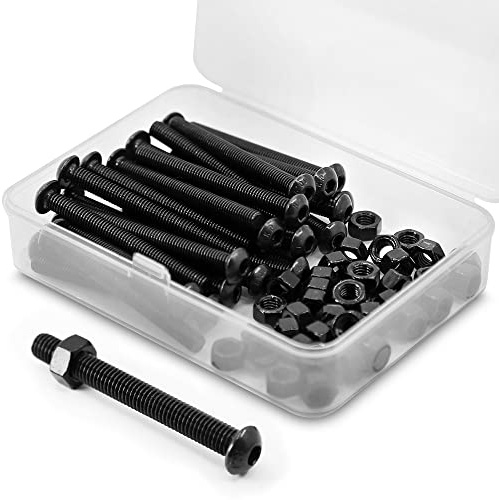 (30 Sätze) M5 x 40mm Schrauben und Muttern Set Halbrundkopf-Innensechskantschrauben 10,9 Grade legierter Stahl Vollgewinde