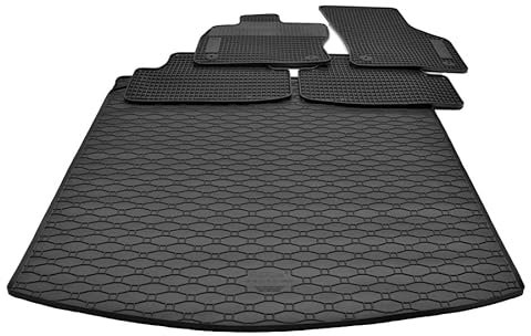 Mattenprofis Gummimatten + Gummi Kofferraumwanne Set kompatibel mit Seat Leon III 5F ST Kombi 2014-2020 RKK