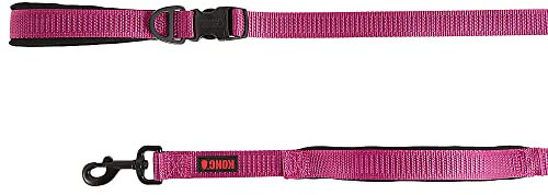 KONG Comfort Ultra Durable Traffic Padded Handle Free Quick Control Leash 6' (Pink)