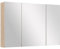 kleankin Armario de Baño con Espejo Mueble Espejo para Baño con 3 Puertas y Estantes Ajustables para Aseo Dormitorio Estilo Moderno 90x60x13,5 cm Roble