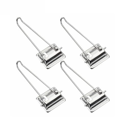 4 Pieces Furniture Feet Metal 4.5mm Wire Diameter,Outdoor Folding Hairpin Table Legs,Computer Desk Table Legs U-Shaped Removable Iron Table Legs Furniture Hardware,Chrome Coloured (18cm)