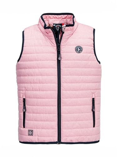 SCHIETWETTER Unisex Kinder Steppweste Stian mit Reflektoren, Outdoor, mit Stehkragen, Pufferweste, leicht gefüttert pink 176