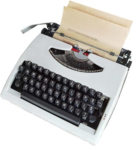 FDSGEEE Retro-Schreibmaschine, altmodische manuelle Schreibmaschine, Schreibmaschinen für Schriftsteller, Retro-Schreibmaschine für Zuhause/Büro/Arbeitszimmer, tragbar und einfach zu bedienen, 30 x 30