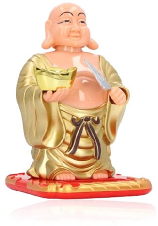 Solar-Maitreya-Buddha-Statuen, Große Ohren, Große Außenstatue, Feng Shui, Goldener Lachender Stehender Buddha, Große Lachende Maitreya-Buddha-Statue, Figur, Solarkopf Schüttelnd, Lustige Buddhistische