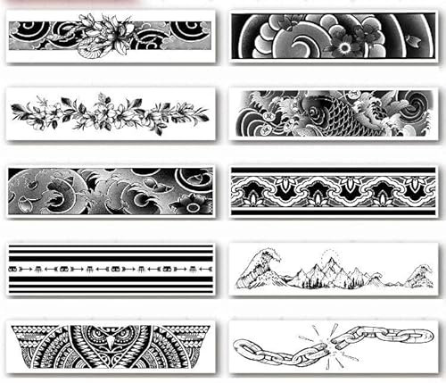 Sakura Armband Temporäre Tattoo Aufkleber Koi Fisch Chrysantheme Spray Semipermanente Armband Simulation Tattoo