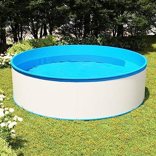 INLIFE Piscina fuera del suelo 350 x 90 cm blanca para casa y jardín, piscinas y spa (39,85 kg)