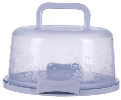 OUBEIDUO Porta torte portatile rimovibile vassoio per cupcake supporto per torte da viaggio e contenitore per il trasporto di torte Potlucks con manico