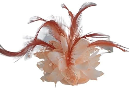 Broches en forme de lotus en tissu for fleurs, accessoires for cheveux, bandeau for filles, décoration de festival(Llight orange)
