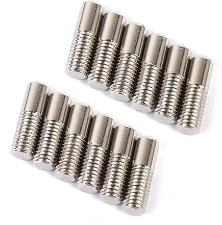 Kleiner Humbucker Polschrauben für Gitarren, Silber Metall | Tonabnehmer Schrauben, Portabel und Leicht, Wissenschaftliches Design, 12 Stück Packung