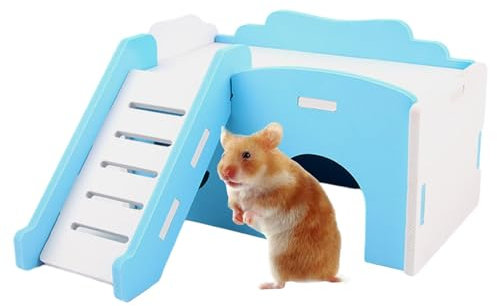 Hamsterspielzeug | Rennmaus-Hauskäfig – Interaktive Hamsterschaukel, Rennmaus-Spielzeug, Mäusehaus für Lemmings, syrischer Zwerghamster, andere ähnlich große kleine Haustiere
