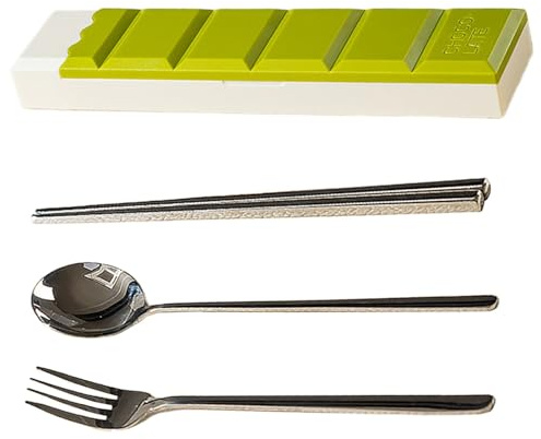 utensili per bambini - Set di posate con valigetta, set di posate in acciaio con fumetto | Simpatico set di utensili da cucina con scomparto per liquidi, set