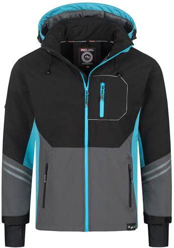 Rock Creek Softshelljacka för män, utomhus, H-344, Ljusblå, 3XL