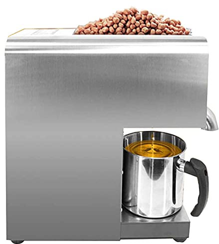 BGFYUSF Automatic Expeller Kitchen Oil Press Machine Electric Household Stainless Steel Oil Press， Intelligent Touch Control， Silent Control， Continuous 24h Work，
