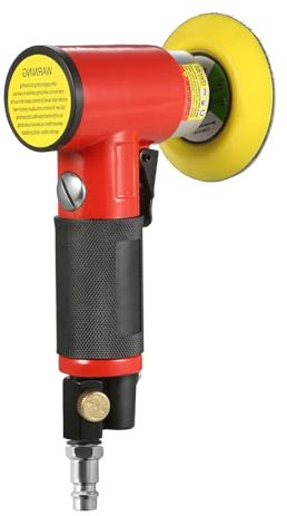 Juroupi Mini Air Sander with 1/2/3 Inch Sand Disks Random Orbital Pneumatic Sander Air Powered Sanders & Polisher with 15 Sandpapers for Car Beauty Woodworking Sanding Polishing