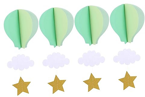 Garneck Dekorative Heißluftballon-Ornamente 4 Stück Für Den Heißluftballon Zum Aufhängen Für Babyparty Hochzeitsfeier