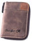 Lubsmuns Porta carte di credito RFID sottile, con blocco RFID, in pelle, con cerniera, regalo per uomini e donne (marrone), Marrone, Slim, Minimalista