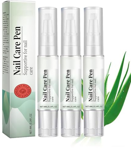 Nail Care Pen - Das Original, Nail Care Pen Nagelpilz Stift, GestäRkte NäGel, Kosmetische Pflege Bei Nagelpilzinfektion, Mit Teebaumöl, Vitamin E & Aloe Vera (3 Stück-1)