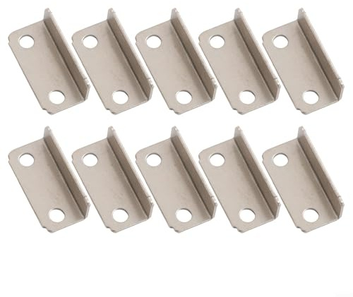 Lot de 10 gâches de tiroir à angle droit en métal argenté pour la maison, le bureau, résistant à l'usure, installation facile