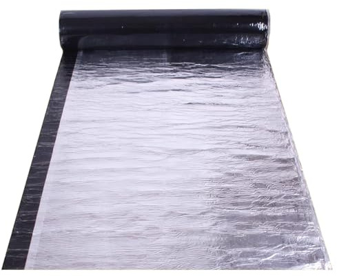 Bande d'étanchéité en Aluminium Bitumé pour Toiture, Ruban de Bitumé Réparation Toit Autocollant, Rouleau Bitume Toiture Adhésif Imperméable(100x100cm)