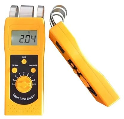 Tester di Umidità per Cereali Misuratore Di Umidità Portatile For Materiali Tessili/misuratore For Legno Tasso Misurazione Del Contenuto Acqua 0-2% 0-90%(DM200T)