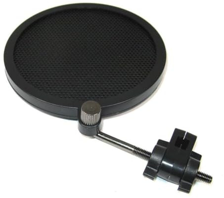 LOLIPPYY Microphone Windshield Pop Filter Black Double-layer Iron Mesh Mic Shield Protecting Microphone from Spit and Dust for Studio Recording and Broadcasting