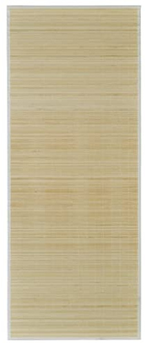 Solivagant Tapis en Bambou Naturel à Latte rectangulaire 150 x 200 cm,(4.1 KG)