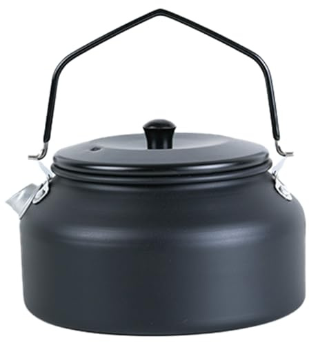 Haodream Pots de camping, bouilloire, bouilloire en aluminium, casseroles suspendues, ustensiles de cuisine pour camping, voyage, bouilloire en aluminium, cuisinière, sifflante