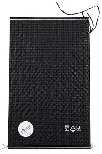 50 ELBSACK® Premium-Sandsäcke PP 60x40cm Schwarz mit Kopfsaum, UV-stabil