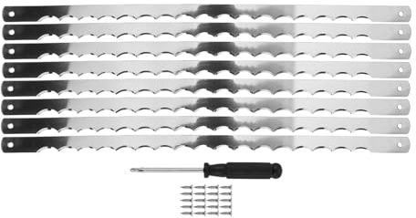 Hemobllo Set 1 Pezzo Lame Coltello per Pane in Acciaio Inossidabile con Design Seghettato, Accessori con Cacciavite e Viti, per Cucine Domestiche e Commerciali