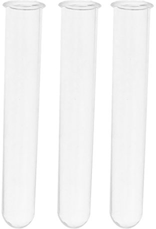 Baoblaze 3 Stück Reagenzgläser Glas, Borosilikatglas Rundboden Reagenzglas, Reagenzgläser Cocktail Bar, Round Bottom PP Test Tube, Test Tubes Borosilikatglas Rundboden Reagenzgläser, Transparent 12cm