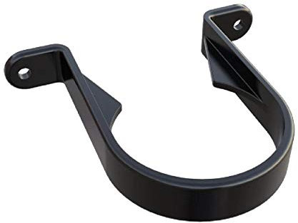 5 x Black Round 68mm Downpipe Brackets, Freeflow Rain Water Systems