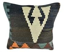 kelim kissen 40x40 cm handgefertigt kelim kissenbezug orientalische kissen kopfkissen viereckig dekorative bohemian kissenhülle dekokissen sofakissen zierkissen code A1666