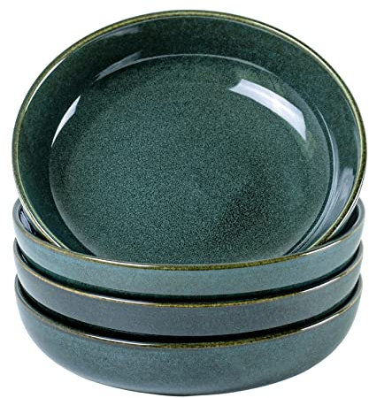 UNICASA Cuencos de Cereales de Porcelana, Cuencos de Pasta para Ensaladera de Mesa 4 Piezas, Cuencos y Tazones para Microondas de Desayuno