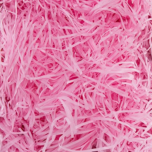 7,05Oz Papier Füllmaterial Shreds Raffia Geschenkbox Geschreddertes Seidenpapier Füllmaterial, Geschenkfüllung Papierschnitzel für DIY Party Füllung Ostern Geschenkdekoration (Rosa)