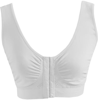 Coopers of Stortford - Pack of 2 Front Fastening Cooling Bras - Soft Seamless Comfort - Breathable Honeycomb Fabric - Wire-Free Support - Blue and Lilac