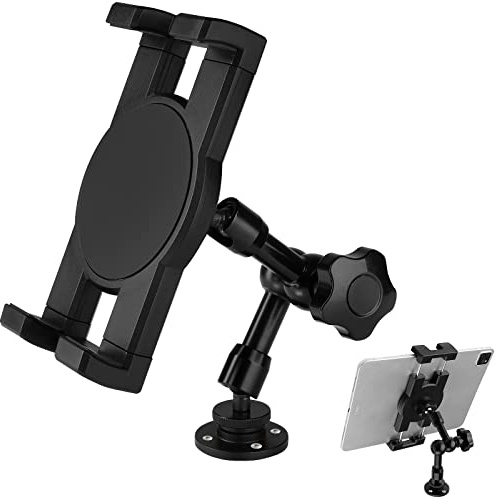 Mippko Heavy Duty Drill Base Tablet Holder, iPad Mount for Truck/Car/Boat/Wall/Desk/Vehicle Dashboard,360° Adjustable Aluminum Alloy Arm Mount Compatible with 7~12.9 iPad/Nexus/Fire HD/e-Book/Switch