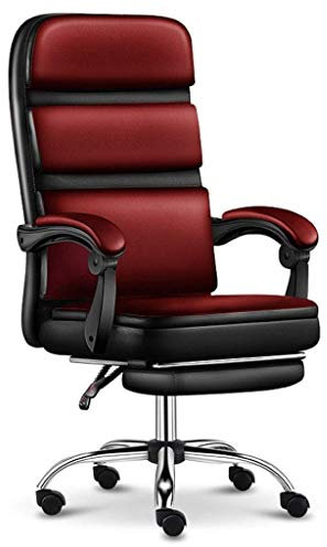 FanXus Bürostuhl, Schreibtisch-Gaming-Stuhl aus Leder, Chef-Schreibtischstühle, ergonomischer, Verstellbarer Rennstuhl mit hoher Rückenlehne, drehbarer Chef-Computerstuhl, A Made in China