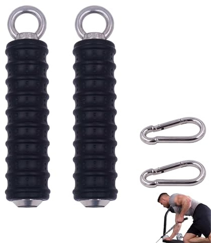 Aboiledy 2 Stück Fitness Einhandgriff, Trainingshilfen Einhand, Latzugstange Fitness Rudergriff, Fitnessgeräte Trizeps, Kabelzug Einhandgriff für Fitness Training Klimmzugstangen